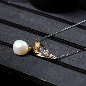 【天然珠宝】广州厂家私人高端定制珠宝批发巴洛克珍珠吊坠925银饰品
