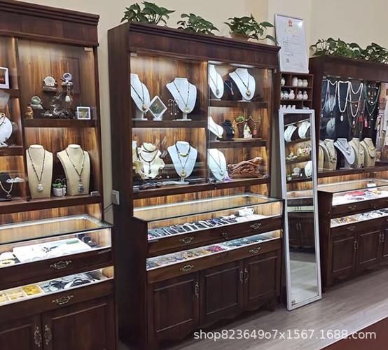 成都工厂定做饰品店展柜珠宝玉器柜设计制作首饰展台玻璃展示柜台